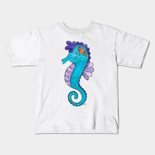 Watercolor Seahorse Kids T-Shirt